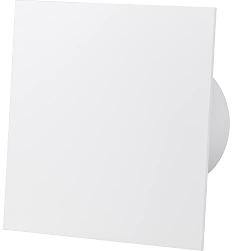 F.H. ANA Design Badlüfter Wandlüfter Deckenlüfter mit Kugellager/Funktion Standard Ø 100 mm Rückschlagklappe Dekorative Frontplatte Leise (Durchmesser: Ø 100 mm, ABS - Weiẞ Glanz)