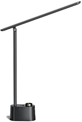 Honeywell Lampe de bureau avec port de chargement USB – Lampe de chevet à intensité variable pour la maison, le bureau, petite lampe de table portable pliable pour adultes, lecture, travail, HWT-H01