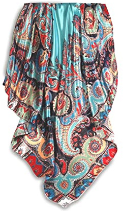 GLORIS Écharpe en soie pour femme élégante 90x90cm Foulard en soie pour cheveux Foulard en soie pour le cou Femme Soie Élégant Foulard en satin Foulard en soie pour le cou Soie Bandana Écharpe Turbans
