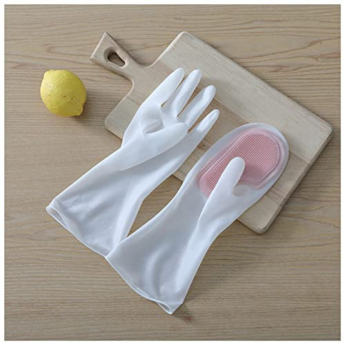 DUnLap Cleaning Gloves Magic Dishwashing Silicone Gloves Protect Hand Dirt Clean Brushes Cleaning Tool Kitchen Accessories Wash Fruit Vegetable Gadgets Eco Friendly Cleaning Gloves(Pink)