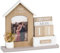 GHIAKQYT Kalender Würfel Holz Schreibtisch Ewiger Kalender - Tischkalender Block Planer Monat Woche Datum Display Holzkalender Dauerkalender mit trockenblumen,Fotorahmen Dekoration Urlaubskalender