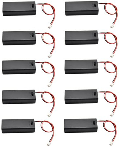SazkJere 10Pcs for Microbit 3V 2 Cell AAA Battery Holder Case Cover Box with Switch ON/Off PH2.0 JST Connector