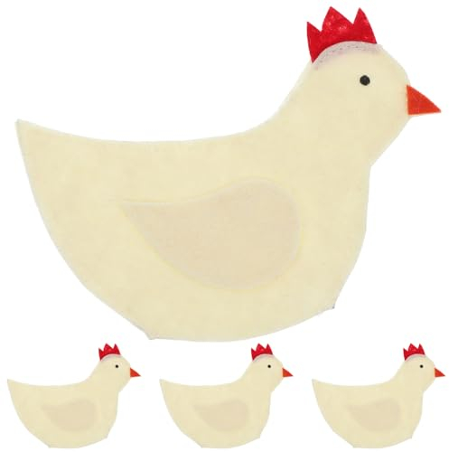 PRETYZOOM OsterküKen EierwäRmer 4 StüCk KüKenföRmige EierhüLlen Cartoon Eierbeutel Aus Stoff Warme Abdeckung FüR Ostereier OsterpartyzubehöR
