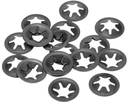 Kozelo 20pz Rondelle Bloccanti a Stella Denti Interni M6 - [6mmid x 16mmod] per Assorbimento Shock Attrezzature Meccaniche Rondelle Bloccanti Alta Velocità Acciaio 65Mn