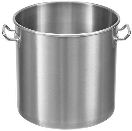 UPWONEC Olla Sopera Clásica De Acero Inoxidable Con Tapa Y Asa, Apta Para Mariscos, Guisados ​​Y Agua Caliente, Compatible Con Una Variedad De Cocinas,36l