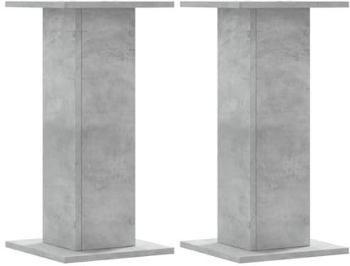 vidaXL Lautsprecherständer 2 STK. Betongrau 30x30x60 cm Holzwerkstoff