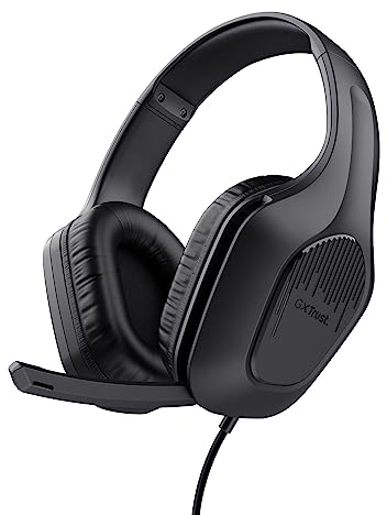 Trust Gaming GXT 418 Rayne Casque Gaming Léger pour PC Xbox PS4 PS5 Switch Mobile, Transducteurs 50 mm, Audio Jack 3.5 mm, Câble de 2 m, Casque Gamer Filaire Over-Ear avec Micro, Noir