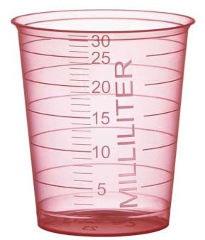 Medicalcorner24 Lot de 80 gobelets à médicament jetables, 30 ml, rouges, gobelets à liqueur, gobelets médicaux