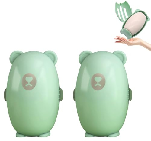 Portable Reusable Lint Roller - Washable Sticky Silicone Ball for Clothes in Green