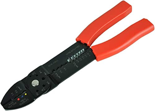 Crimping Tool 5 in 1 Multi-Functional Crimping Pliers for Crimping Non-Insulated Terminal Crimper Cable Cutter Wire Stripper Hand Tool Wire Cutter Crimping Pliers