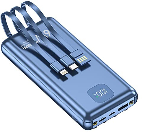 Power Bank fast charging with Cable 20000mAh Fast Charging Portable External Battery Charger with Capacity Slim for Smart
