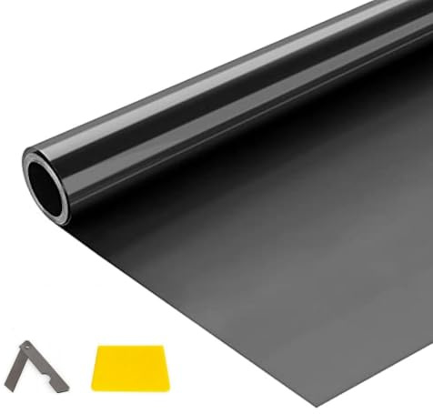 Window Tint Film Roll for Car, 35% VLT Universal Car Van Vehicles Heat-Insulation Sun Protection Film, Glare and Privacy Protection, Black, 75cm x 6m