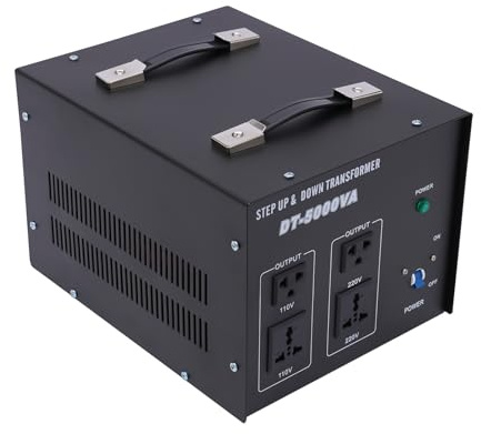 Trasformatore di tensione, 4500 W, 240 V a 100 V, con maniglie, classe isolante B, adattatore di alimentazione per la maggior parte degli elettrodomestici