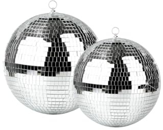 PANYIXUAN Sfera da discoteca grande 40 cm, sfera decorativa a specchio da appendere, con occhiello in metallo (8 cm)