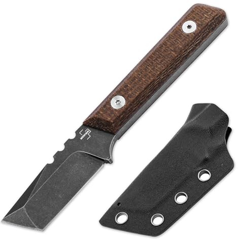 BÖKER PLUS® Thicker Clipper - feststehendes EDC 42a konform - kompaktes Outdoor-, Survival- & Bushcraft-Messer mit Kydex Scheide - Profi Prybar Messer mit schwarzer D2 Tanto Klinge in Geschenk-Box