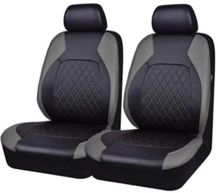 LFSYYD 2 Housses Siège Avant Voiture pour Opel Corsa A B D E F, Housses Siège Voiture Avant Confortable Respirant Protecteur Coussins Siège Couvre,B/Grey