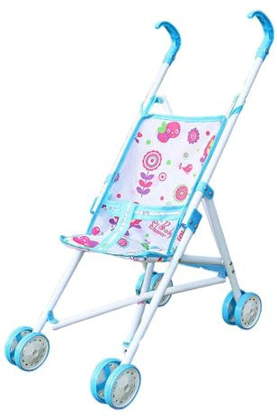predolo Puppenwagen, Puppen-Kinderwagen-Zubehör, Tragewagen, Partygeschenke, Rollenspiel-Kinderwagen für ab 3 Jahren, Blau