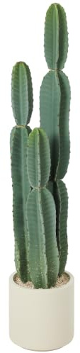 HOMCOM Kunstpflanze Kaktus, Groß 111 cm, Künstliche Pflanzen im Topf | Kakteen Wie Echt, Dekoration, Wohnzimmer, Schlafzimmer, Büro, Garten