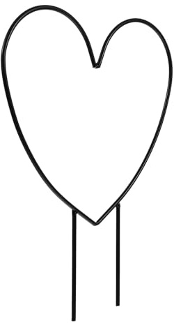 ibasenice Tuteur Métallique Cœur pour Plantes Grimpantes, Support pour Plantes en Pot en Fer Solide, Treillis Jardin Résistant aux Intempéries, Outil de Jardin Indispensable, 1 Pièce, Usage