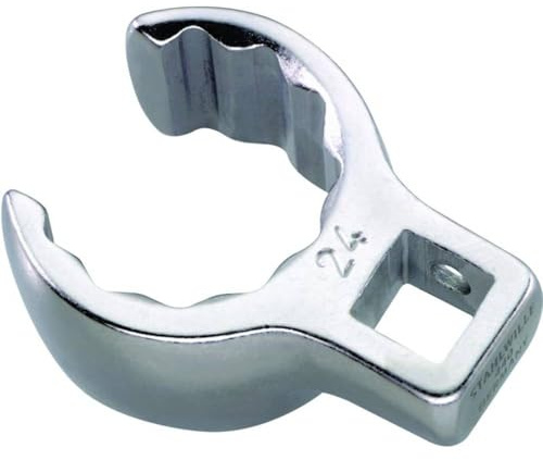 Stahlwille 02190019 Crow-Ring Wrench (Spanner), 3/8 Inside Square, Made of Chrome Alloy Steel & Chrome Plated, Has Anti-Slip Drive Profile, Ideal for Tight Spaces, Size 19 mm, L. 40.5 mm