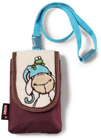 NICI 34323 - Handytäschchen Jolly Sleepy Plüsch/Nylon 8 x 12 cm, beige