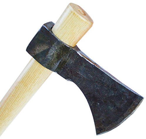 Hand-Forged Camping Tomahawk with Hammer Poll – Throwing Hatchet & Camp Axe with Wood Handle – Durable, Beautiful Steel Construction