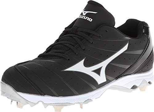 Mizuno dam 9-Spike Advanced Sweep 2 Fastpitch Cleat, Svart vit, 42.5 EU