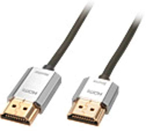 Lindy - Câble HDMI 2.0 CROMO Slim High Speed 3 Mètres avec Ethernet, Design Slimline, 4k@60Hz 10.2G 3D 1080p HDCP 2.2 Arc CEC Testé ATC Ecran TV OLED, Xbox, PS4, PS5, Blu-Ray, Barre de Son