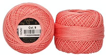 Anchor Perlgarn 8, 4591008-00009, Farbe:lachs hell, Stickgarne
