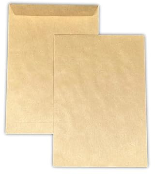 100 stora kuvert A4 postpåse – C4 brun kraftpapper 90 g storlek 229 x 324 mm brun kraftpåse, självhäftande självhäftande tejp, UGENVC4M
