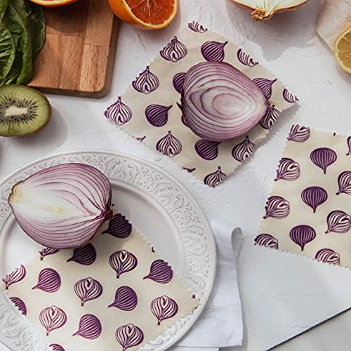 Nuts Bienenwachstücher für Lebensmittel I Zwiebel 2er Set I Wiederverwendbare Wachstücher I Beeswax Wrap I Bienenwachstuch I Alternative zur Frischhaltefolie