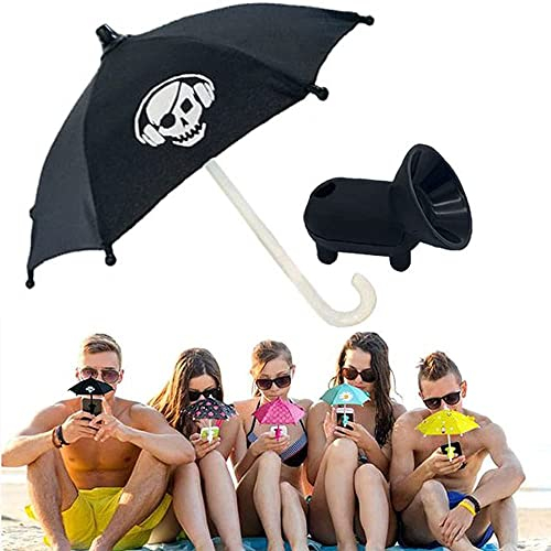 VIVOUNITY Cute Cell Phone Holder - Lovely Animal Outdoor Sun Umbrella Mobile Phone Holder - Creative Desktop Piggy Phone Holder, Durable Mobile Phone Suction Cup Holder (White)