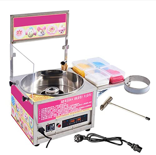 1350W Máquina de Algodón de Azúcar 220V/110V Algodonera de Azúcar Cotton Candy Machine Máquina Profesional para Hacer Nubes de Azúcar