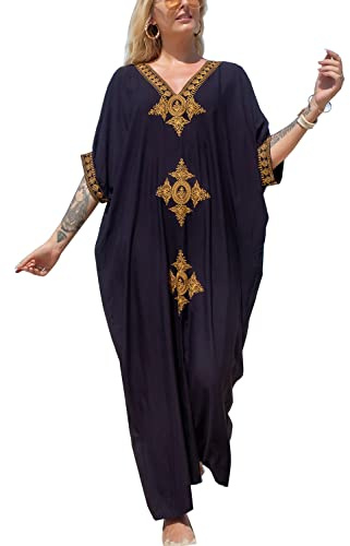 L-Peach Kaftan Vestido Largo de Playa para Mujer