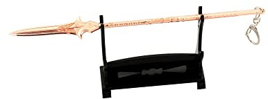 Hanaiette 1 x God of War Chaos Cuchillo Martillo Trueno Hacha Espada Arma Modelo Llavero con Soporte de Presentación (Modelo Estándar 8)
