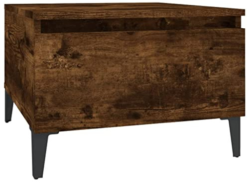 vidaXL Soffbord rökfärgad ek 50x46x35 cm konstruerat trä, avlastningsbord, sido bord, små bord, småbord, avlastnings bord, vardagsrums bord