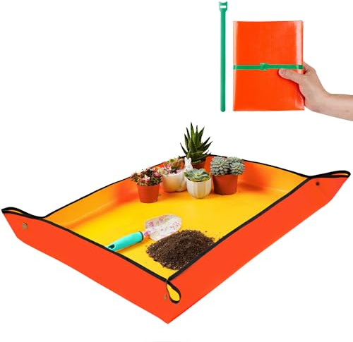 Onlysuki Large Repotting Mat for House Plants Transplanting and Potting Soil Mess Control, Unique Gardening Gifts for Women & Men Mom Birthday Gift Plant Lover Gifts Plant Lady Gifts