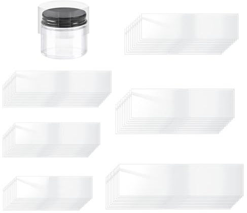 Glarks 480 Stück transparente Schrumpffolienbänder, 6 Größen, perforierte PVC-Wickelbeutel, verschiedene Größen, Manipulationssiegel, Schrumpfbänder, Set für Flaschen, Gläser, Tuben, Dosen und Dosen