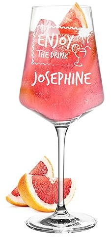 Leonardo Puccini Aperitif-Glas 560 ml mit Gravur - Geschenk für Frauen und Männer - elegantes Trinkglas mit Name - ideal für Papa und Mama - für Sarti Spritz, Aperol, Wein und Cocktails