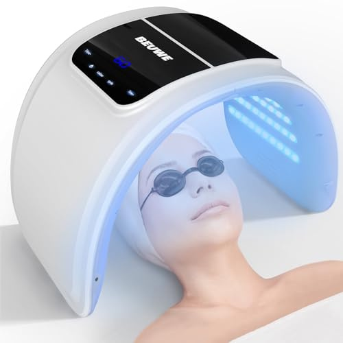Beuwe Röd ljusterapi för ansikte LED ansiktsmask ljusterapi röd och blå föryngringsverktyg spautrustning LED nacke kropp handmask för hem hudvård