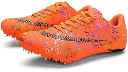 khUkHU Zapatillas de Clavos Atletismo Hombres Mujeres 8 Clavos Transpirable y Ligero Unisex Spikes Atletismo para Pista Antideslizantes Atletismo para Velocidad Sprint,003,37EU