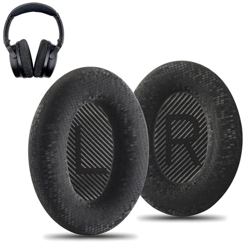 AHG QC35 Ersatz-Ohrpolster, kompatibel mit Bose QuietComfort 35 / Bose QC35 / Bose QC35 ii Kopfhörern (Mosaik), hochwertiges Proteinleder, Dicker, flexiweicher, hochdichter Schaumstoff, hoher Komfort