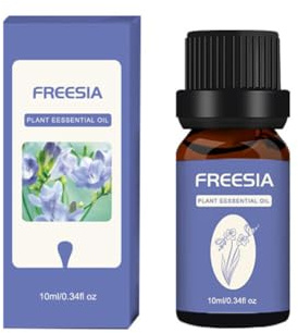 Ätherische Öle Freesie 10 ml, Ätherische Öle für Diffuser Aromatherapie,Duftöle für Diffusor,Ätherisches Lavendelöl Duftöl Freesie Öl für Haut Körper Haarpflege, Kerze,Seife,DIY,Massage Aroma