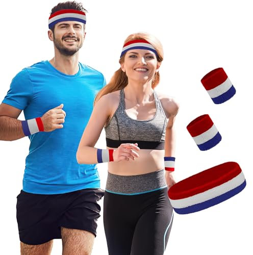 Schweißband Handgelenk,Schweißband Stirn,Schweißband,Headband Sport,Elastische Sports Schweißband Set,Elastische Schweissband,Schweisbandset Kopf,Stirnband Sport Schweißband,Schweißband Deutschland