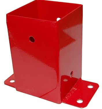 GigiToys® Schaukelverbinder Rot | 90x90 mm | Schaukelwinkel zum Vierkant Balken | Halterunge für Spielplatz | Pfostenverbinder für Gartenschaukel | Pulverbeschichtet | Wandverbinder