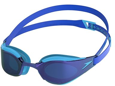 Speedo Fastskin Hyper Elite Mirror Gafas de natación para Junior Unisex, Picton Blue/Cobalt/Iris, One Size