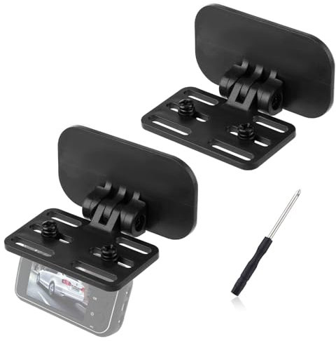 2pcs Dash Cam Mount, Universal Rear View Camera Bracket for Backup View, Easy to Install Mirror Mount for Reverse Camera