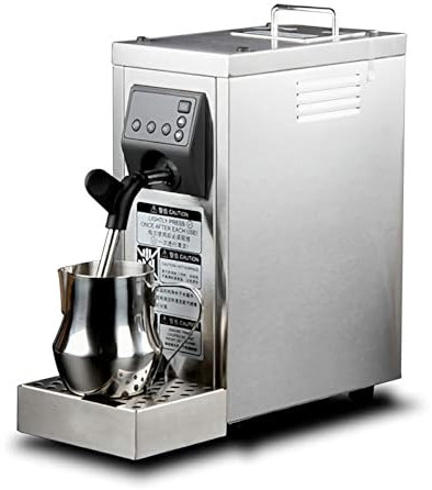 Espumador de Leche eléctrico, vaporizador de Leche de 1450 W y 800 ml, Calentador de Leche Comercial máximo con Memoria/función de Limpieza automática, Fabricante de Espuma de Leche de Acero