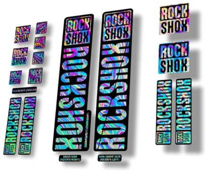 Replacement sticker decal for mountain bike suspension fork compatible with Rock Shox 30 32 RS1 Series Oil Slick 1 (glossy)