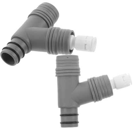 KOMBIUDA 2 Piezas Accesorios Para Fregadero Manguera Adaptador De Manguera Macho a Macho Conector De Tubería Adaptador De Interfaz De Tubería De Agua Páginas Light Grey
